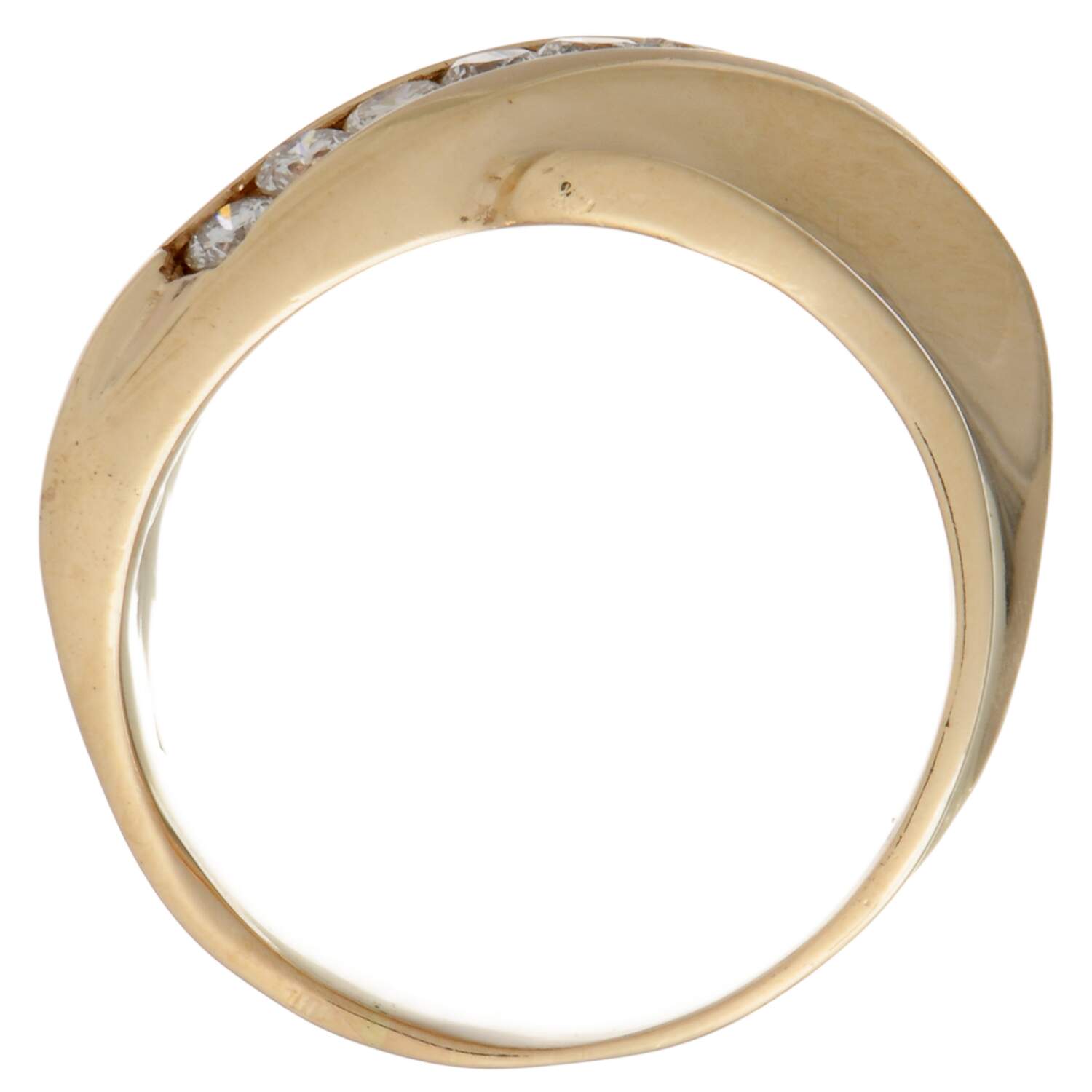 14KY Diamond(0.52) Sculptural Band Ring-5
