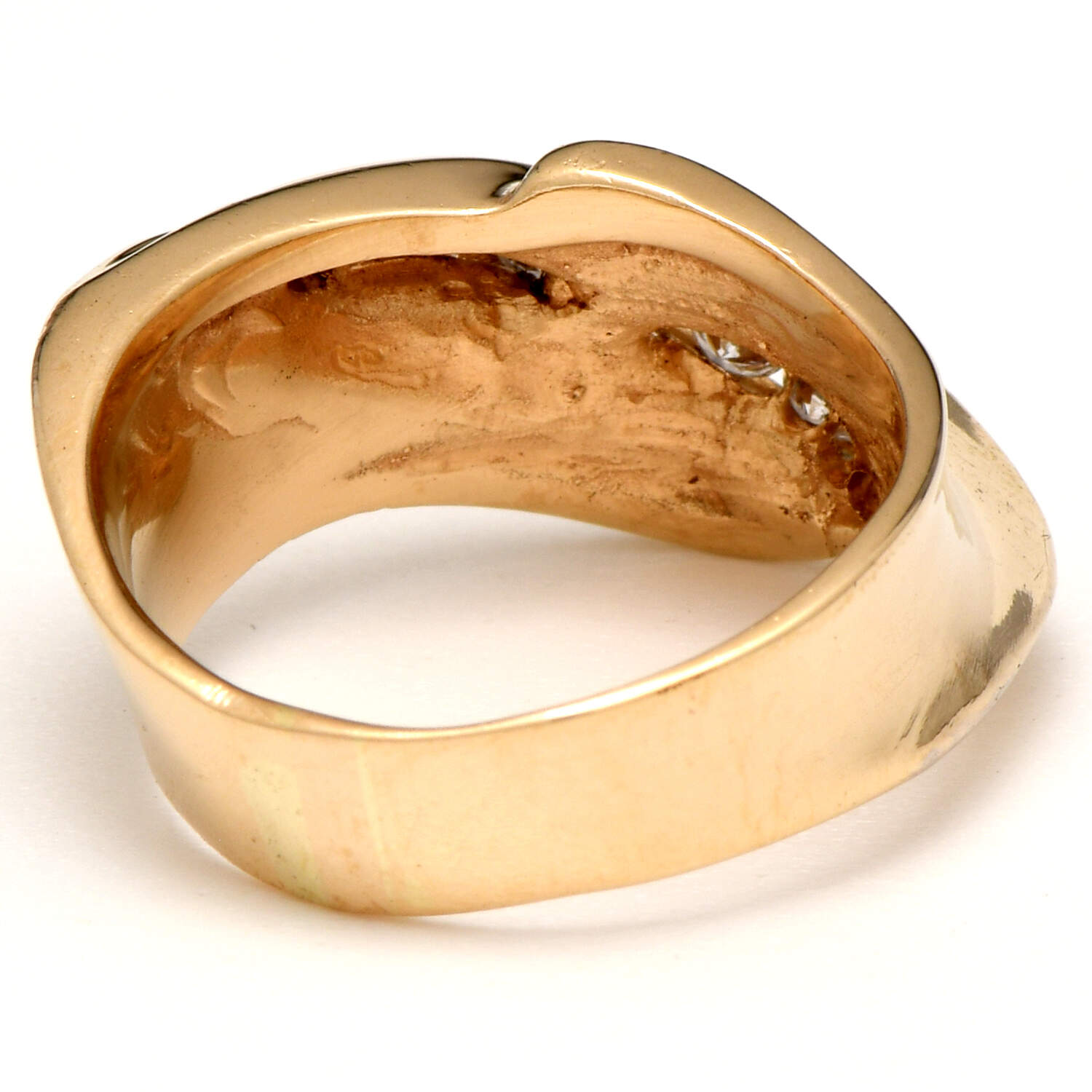 14KY Diamond(0.52) Sculptural Band Ring-2