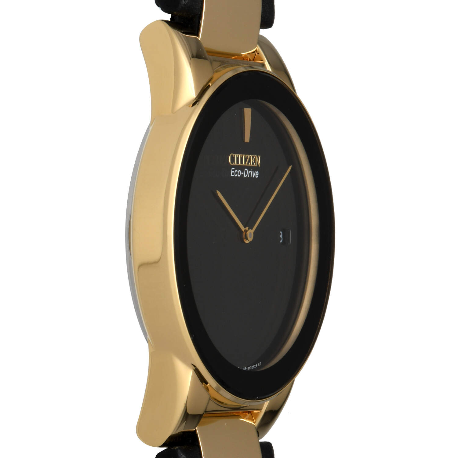 Citizen Axiom Gold PVD Black Dial Eco Drive Quartz Watch-6