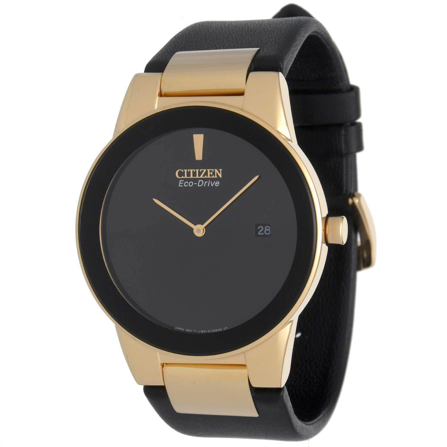 Citizen Axiom Gold PVD Black Dial Eco Drive Quartz Watch-1