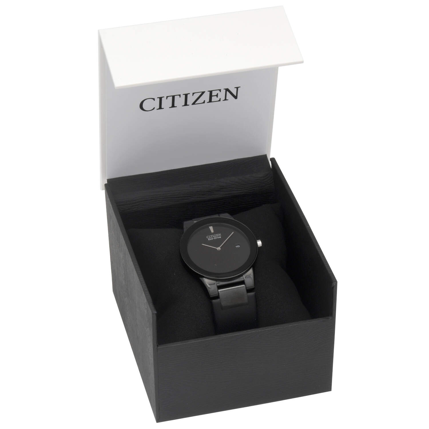 Citizen Axiom Black Dial Eco Drive Quartz Watch-10