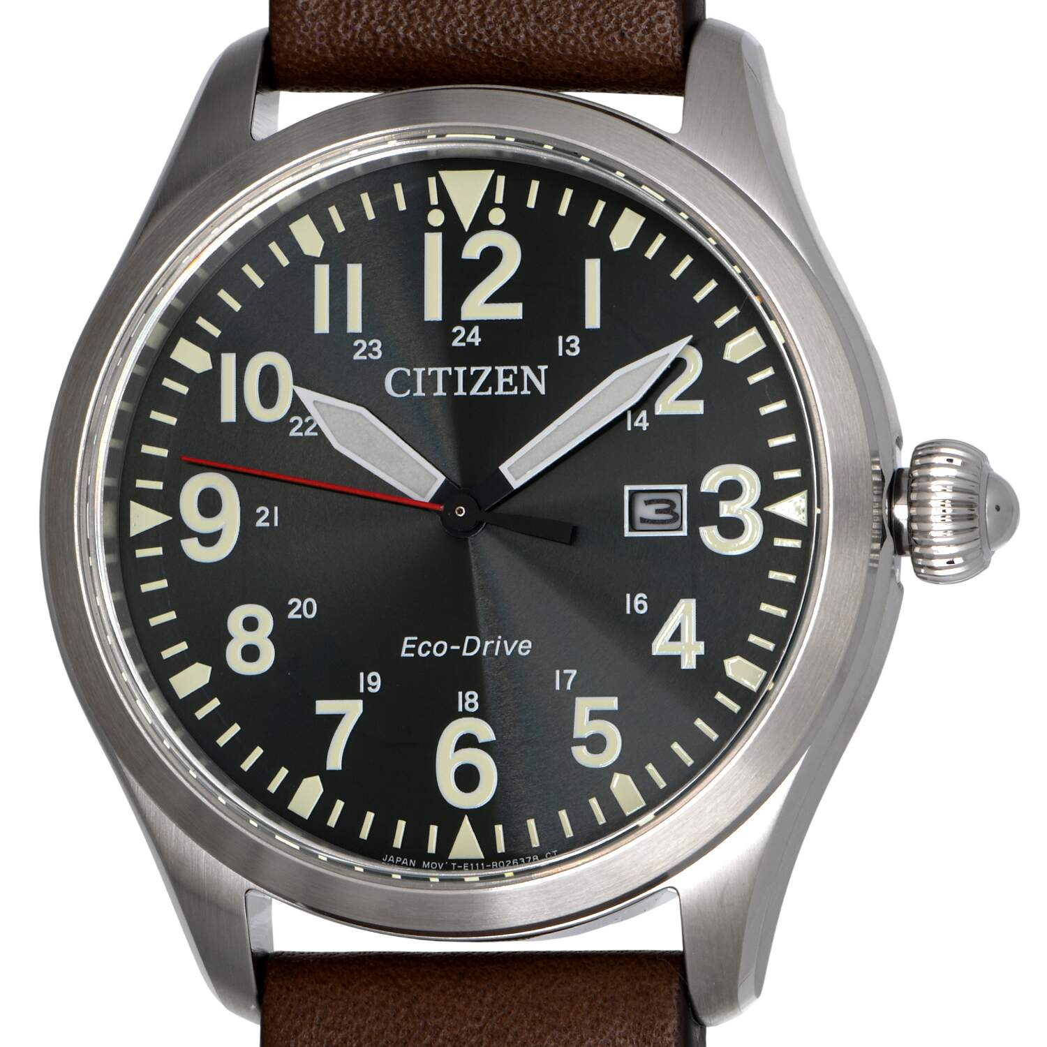 Citien Mens Eco Drive Garrison BM6838-09X with Green Dial-7