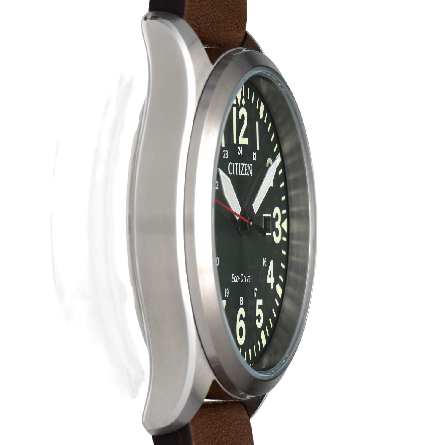 Citien Mens Eco Drive Garrison BM6838-09X with Green Dial-6