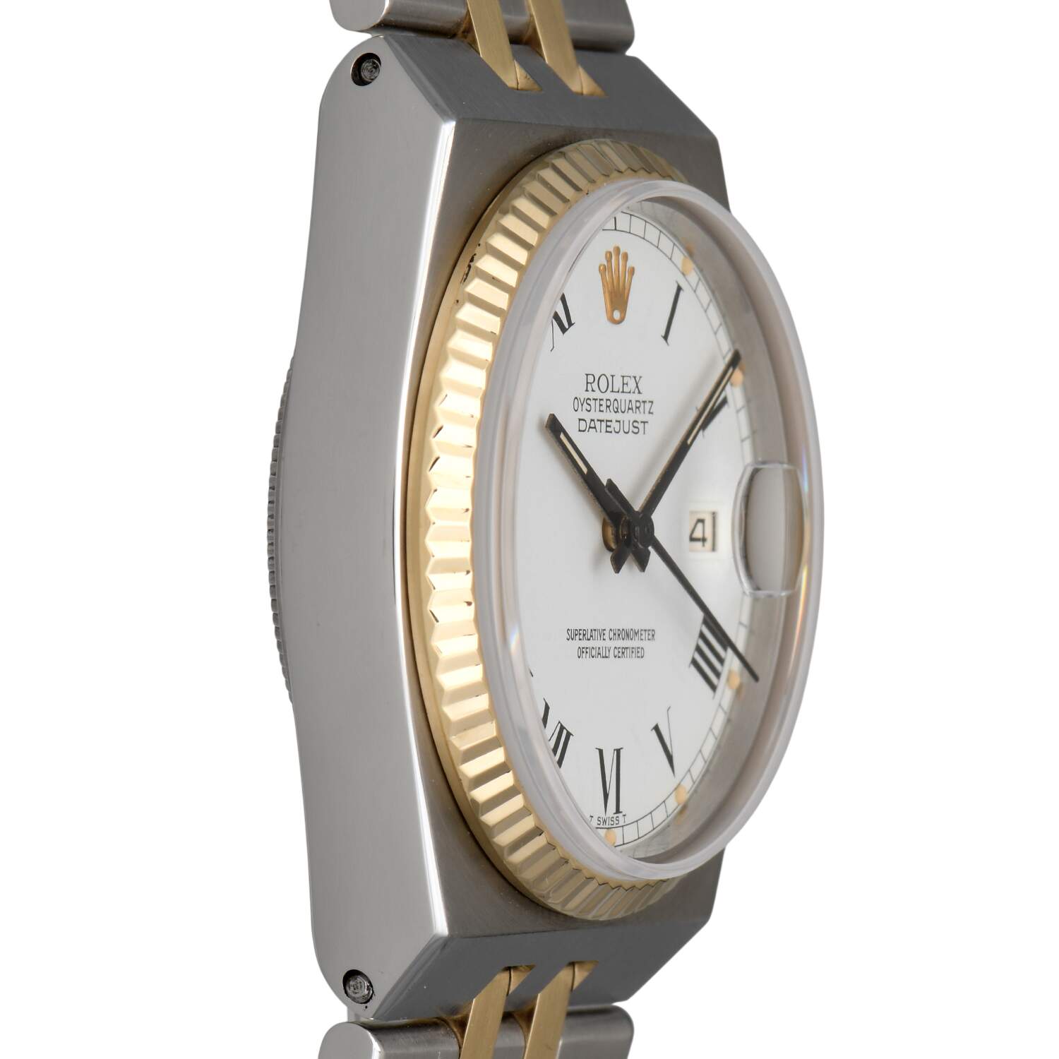 Rolex Oysterquartz 17013 with Buckley Roman Numeral White Dial Circa 1980-6