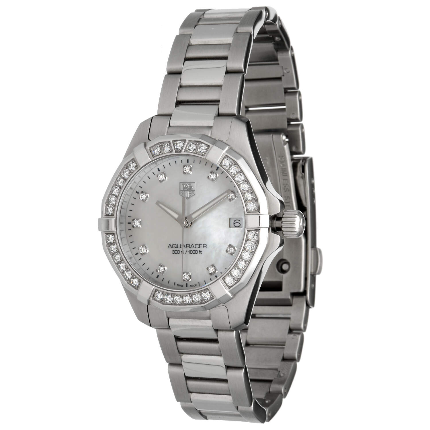 TAG Heuer Aquaracer Quartz Mother of Pearl with Diamonds-1