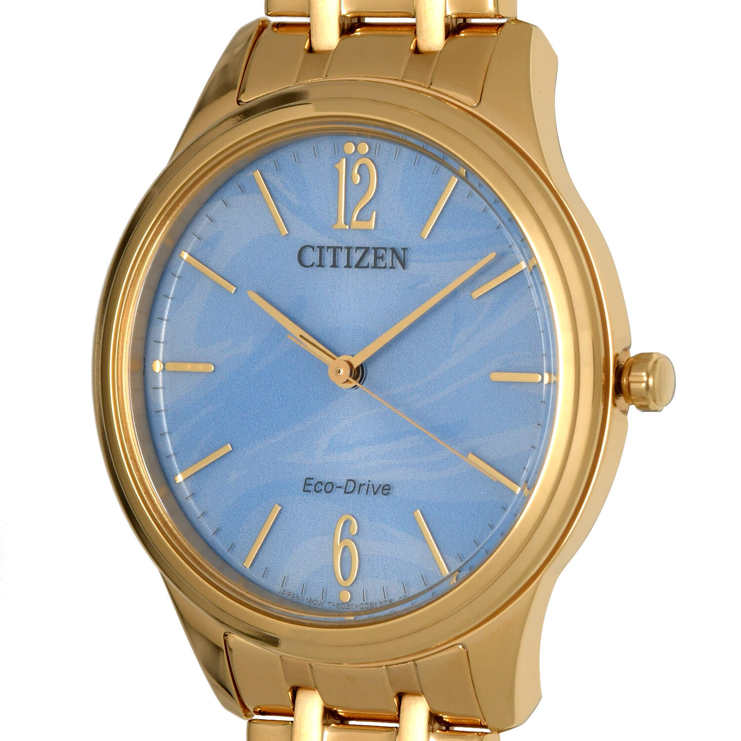Citizen Eco Drive Gold PVD Mother of Pearl Quartz Watch-7