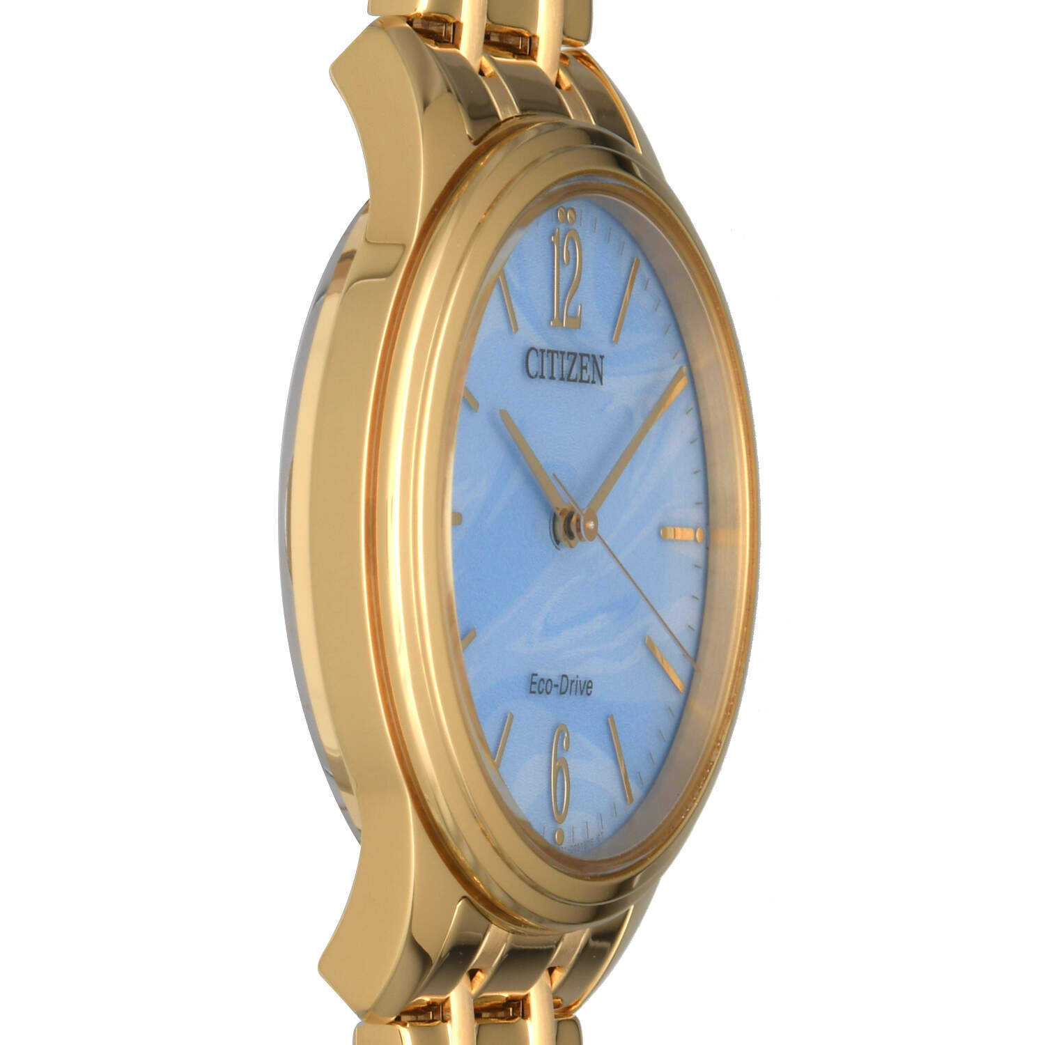 Citizen Eco Drive Gold PVD Mother of Pearl Quartz Watch-6