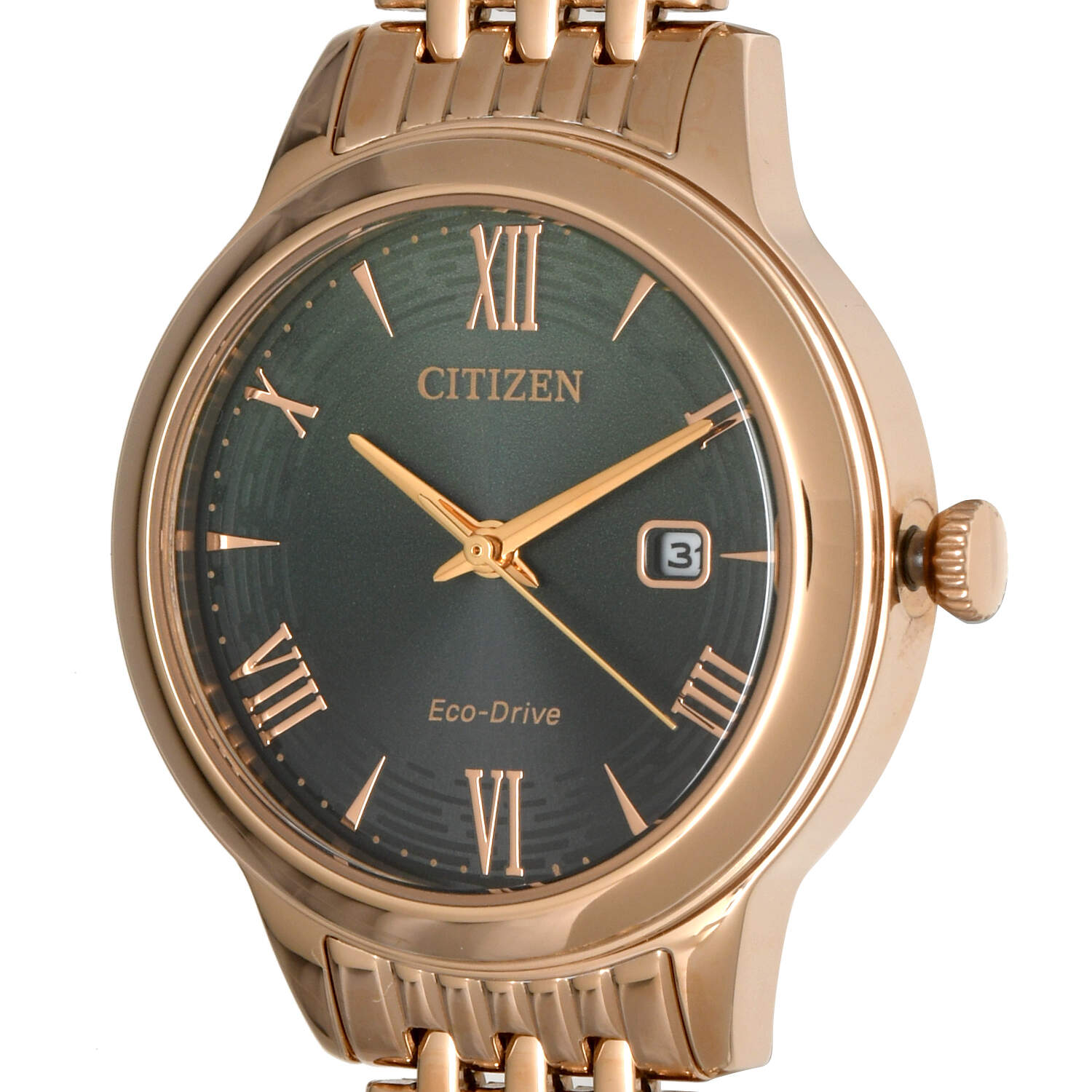 Citizen Green Dial Eco Drive Quartz Watch-7
