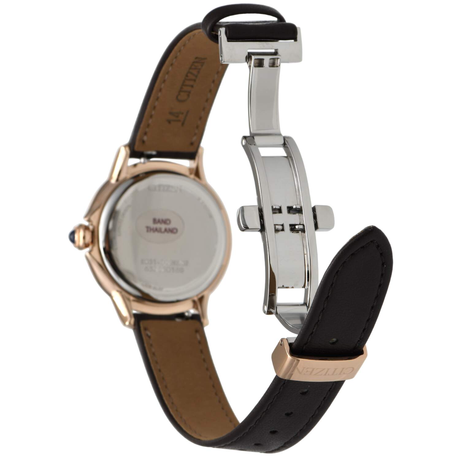 Citizen Ladies Eco Drive L Ceci Gold PVD with Brown Dial-3