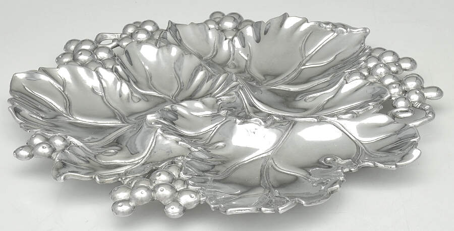 Arthur Court Grape (Aluminum Hollowware) 3 Part Divided Server