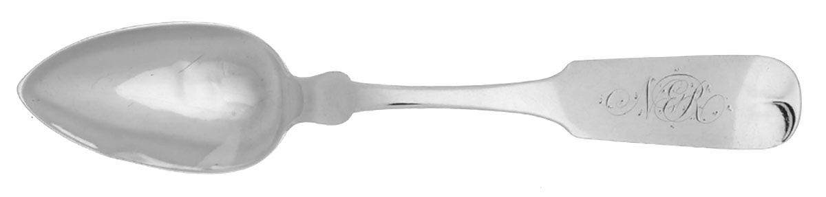 Coin Silver Flatware Dessert/Oval Soup Spoon by Andrew C. Benedict-1