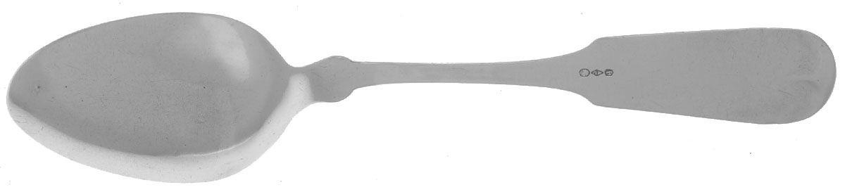 Coin Silver Flatware Tablespoon (Serving Spoon) by Albert Coles-2