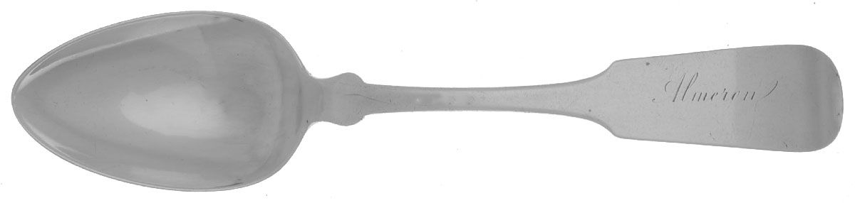 Coin Silver Flatware Dessert/Oval Soup Spoon by Albert Coles-1