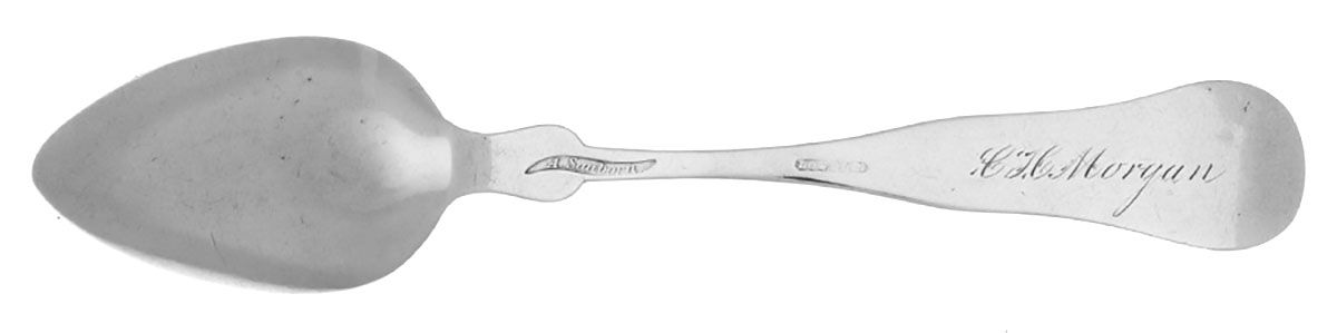 Coin Silver Flatware Teaspoon by Amos Sanborn-2