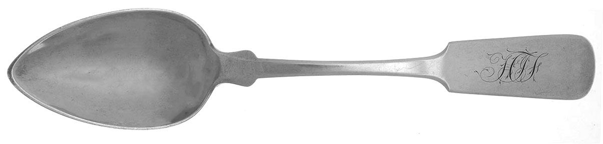 Coin Silver Flatware Tablespoon (Serving Spoon) by Atkins and Labagh-1