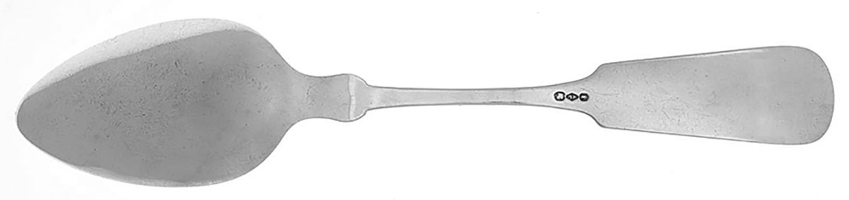 Coin Silver Flatware Tablespoon (Serving Spoon) by Albert Coles-2