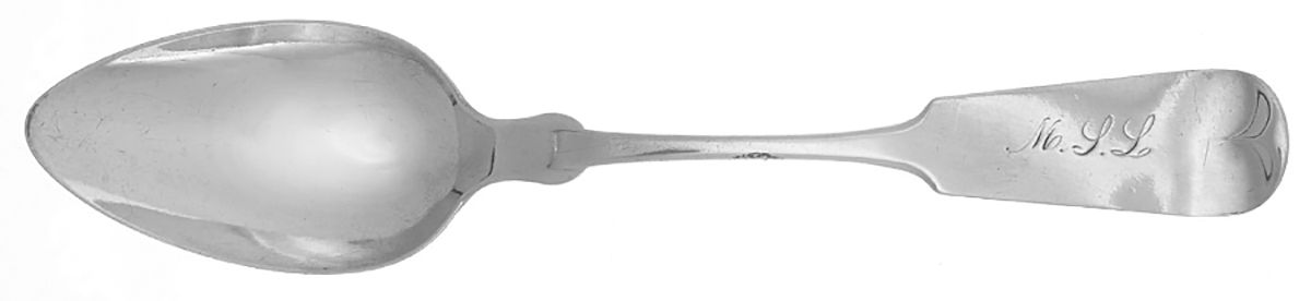 Coin Silver Flatware Tablespoon (Serving Spoon) by Albert Coles-1