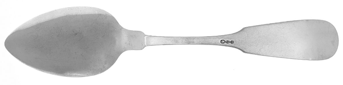 Coin Silver Flatware Tablespoon (Serving Spoon) by Albert Coles-2