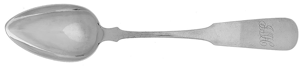 Coin Silver Flatware Place/Oval Soup Spoon by Benjamin C Frobisher-1