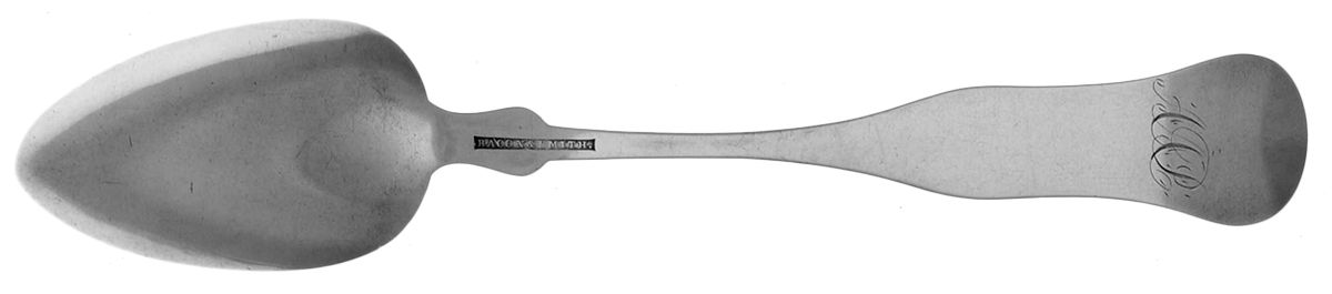 Coin Silver Flatware Tablespoon (Serving Spoon) by Bacon & Smith-1
