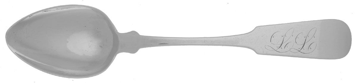 Coin Silver Flatware Tablespoon (Serving Spoon) by B. Brower & Co.-1