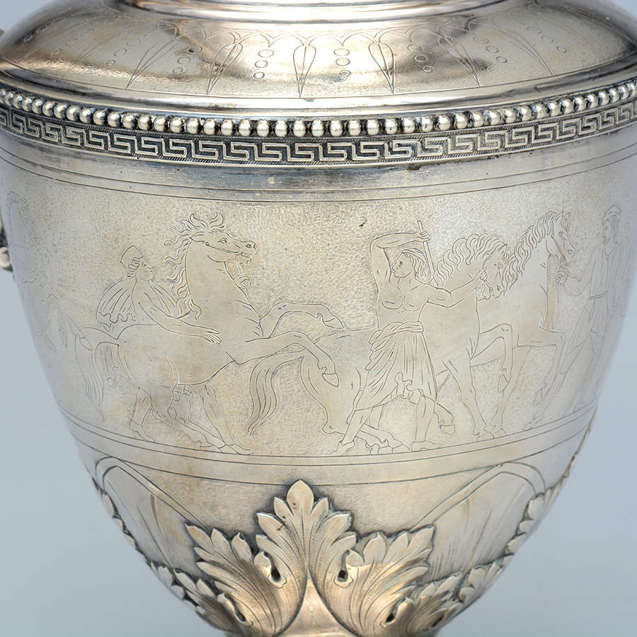 Medallion (Sterling, Hollowware) Footed Ewer/Pitcher by Ball Black & Co-11