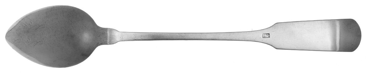 Coin Silver Flatware Tablespoon (Serving Spoon) by Benjamin Sanderson-2