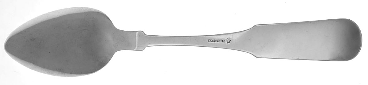 Coin Silver Flatware Tablespoon (Serving Spoon) by Elias Baker-2
