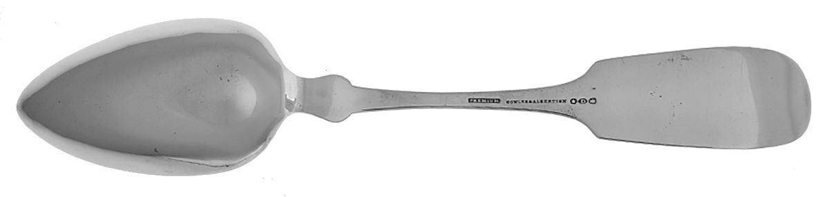 Coin Silver Flatware Tablespoon (Serving Spoon) by Cowles & Albertson-2