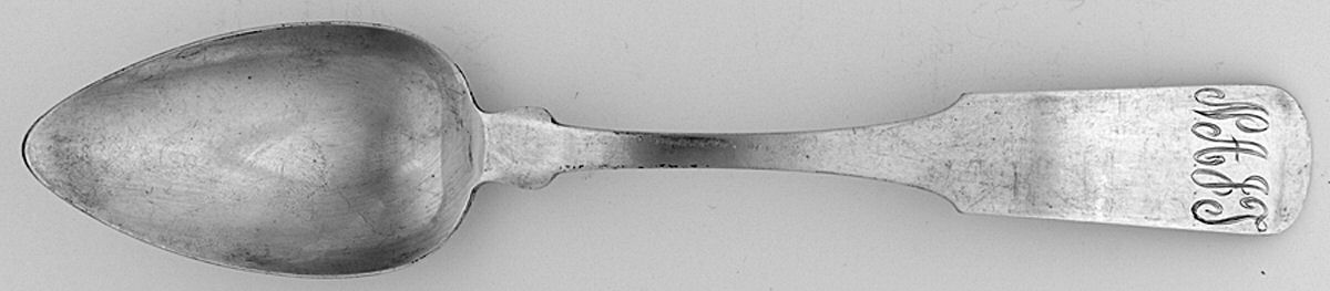 Coin Silver Flatware Tablespoon (Serving Spoon) by Cowles & Albertson-1