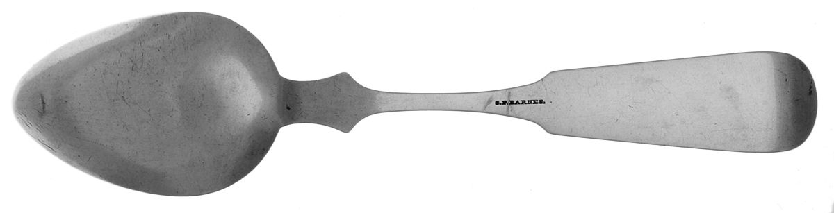 Coin Silver Flatware Tablespoon (Serving Spoon) by Chauncey P. Barnes-2