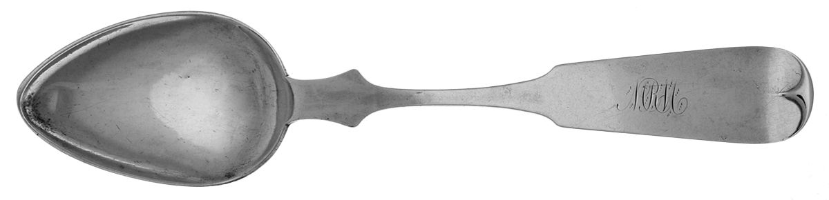 Coin Silver Flatware Tablespoon (Serving Spoon) by Chauncey P. Barnes-1