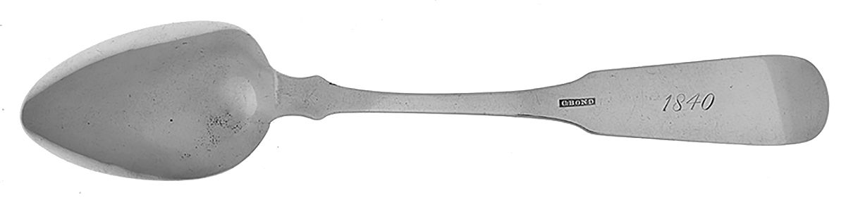 Coin Silver Flatware Tablespoon (Serving Spoon) by C. Bond-2
