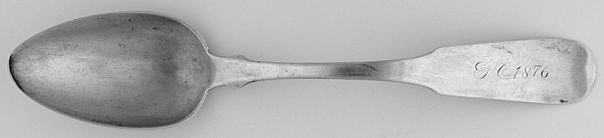 Coin Silver Flatware Tablespoon (Serving Spoon) by C. Bond-1