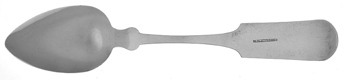 Coin Silver Flatware Tablespoon (Serving Spoon) by Charles Edwin Disbrow-2
