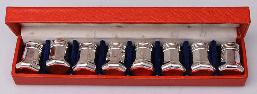 CRT10 (Sterling, Hollowware) Individual Salt and Pepper Set (4 Sets) by Cartier-1