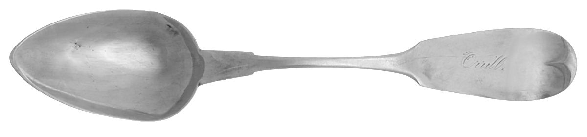 Coin Silver Flatware Dessert/Oval Soup Spoon by Charles C Shaver-1