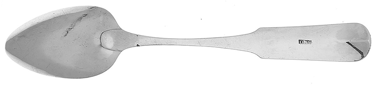 Coin Silver Flatware Tablespoon (Serving Spoon) by Daniel Warner-2
