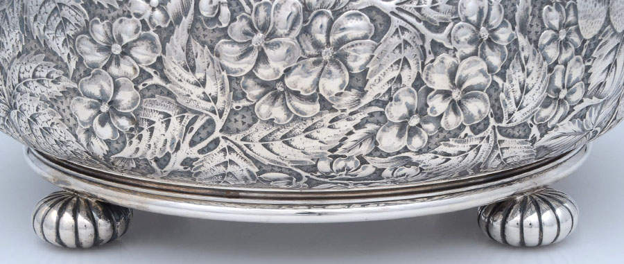 430 (Sterling, Hollowware) 10" 4 Toed Round Centerpiece by Dominick & Haff-2