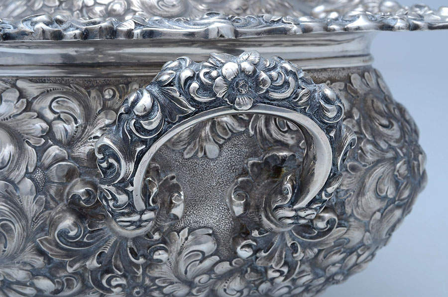 148 (Sterling, Hollowware) Tureen & Lid by Dominick & Haff-2