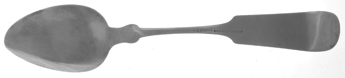 Coin Silver Flatware Tablespoon (Serving Spoon) by D. Sands-2