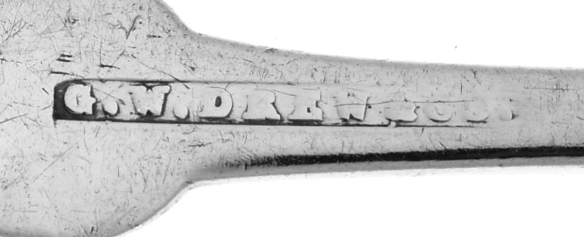 Coin Silver Flatware Dessert/Oval Soup Spoon by G.W. Drew and Co-3