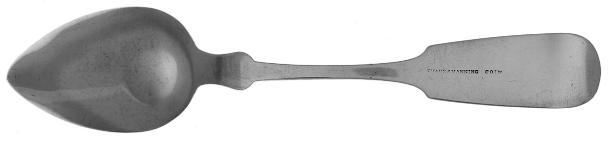 Coin Silver Flatware Teaspoon by Evans & Manning-2