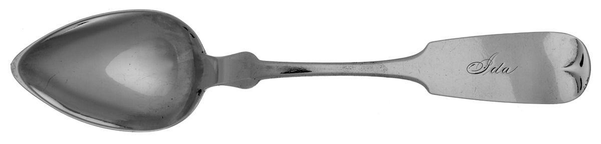 Coin Silver Flatware Teaspoon by Evans & Manning-1
