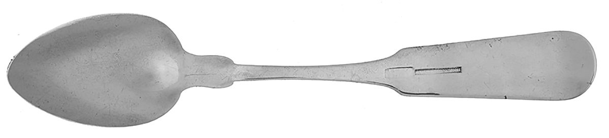 Coin Silver Flatware Tablespoon (Serving Spoon) by E E & S C Bailey-2