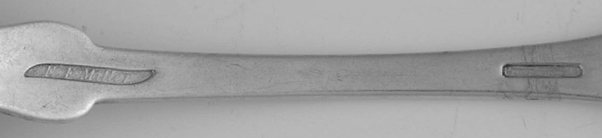 Coin Silver Flatware Tablespoon (Serving Spoon) by Edward F Miller-3