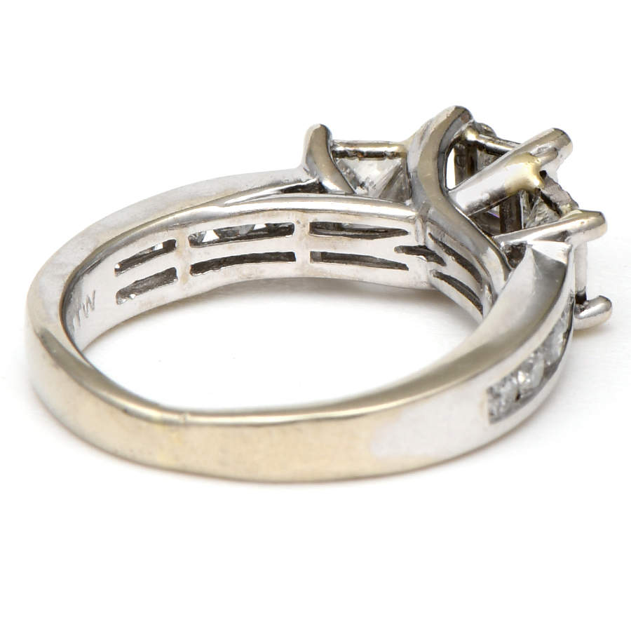 10KW Three Stone Princess Diamond(0.84) Ring-2