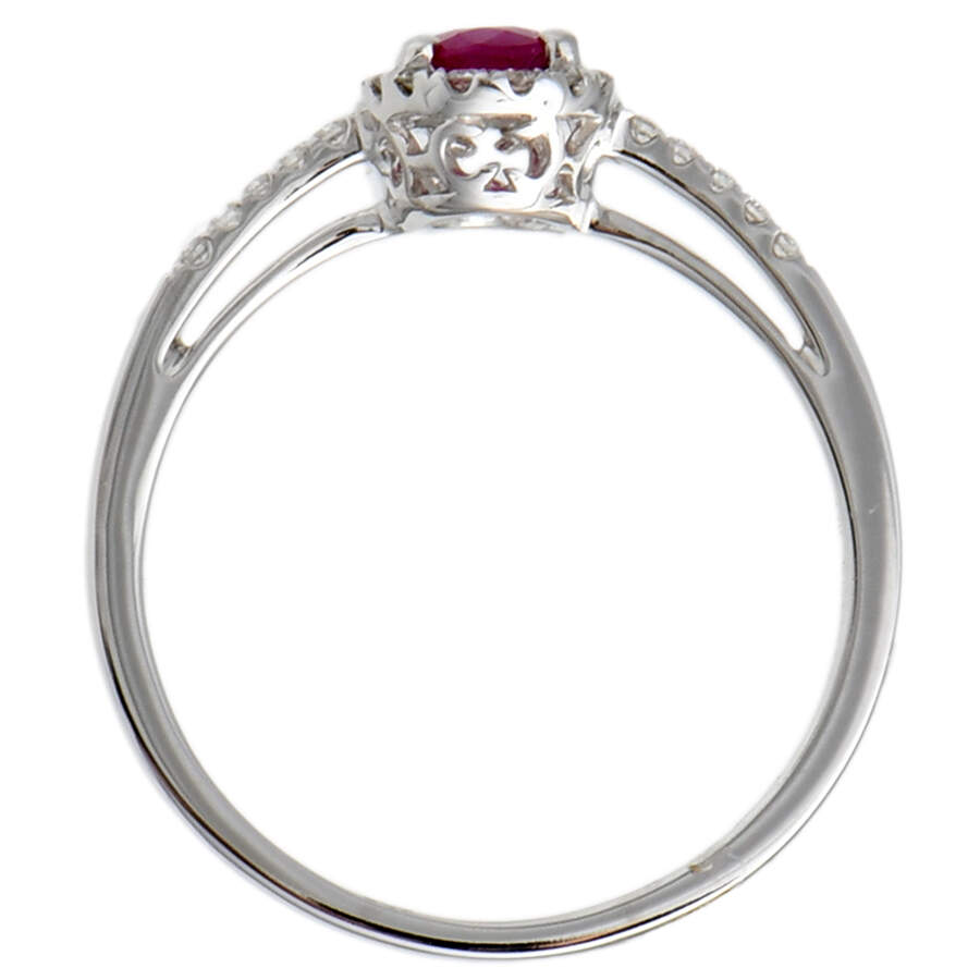 14KW Ruby(0.42) & Diamond(0.10) Halo Ring-4