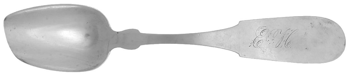 Coin Silver Flatware Tablespoon (Serving Spoon) by E E & S C Bailey-1