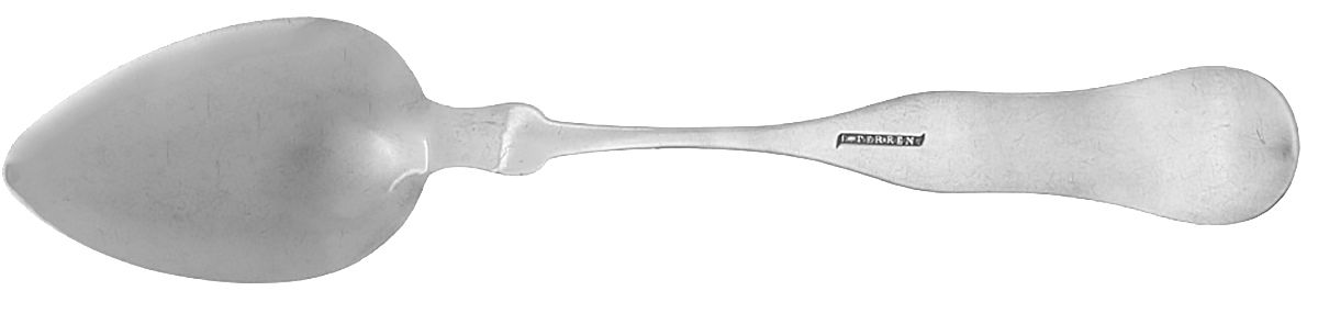 Coin Silver Flatware Tablespoon (Serving Spoon) by Ebenezer Ferren Jr-4